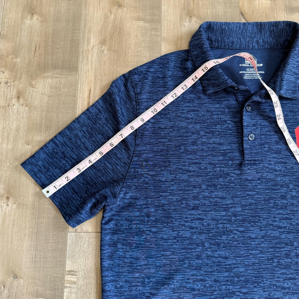 Cleveland Guardians Polo Shirt Men XL Majestic Cool Base Blue Baseball Digital - Picture 7 of 7